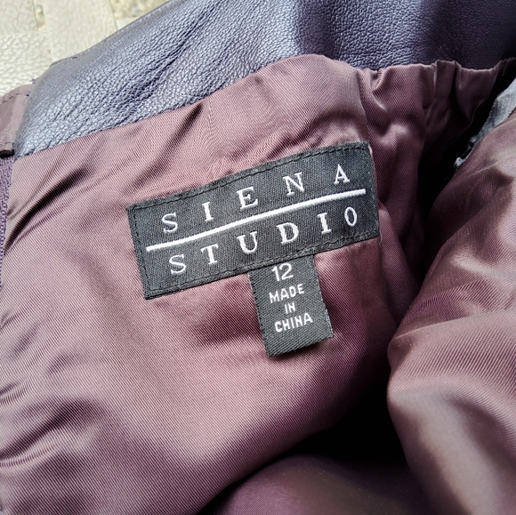 VINTAGE Butter soft purple leather suit Size 12 - Picture 8 of 11